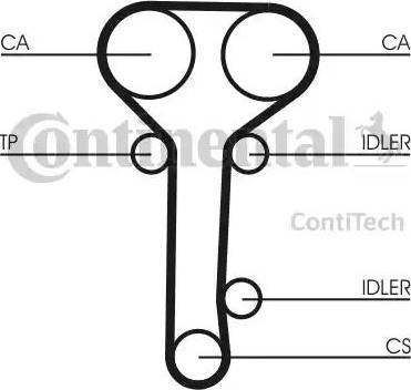 Continental CT978K2 - Комплект зубчатого ремня ГРМ unicars.by