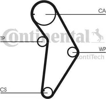 Continental CT973 - Зубчатый ремень ГРМ unicars.by