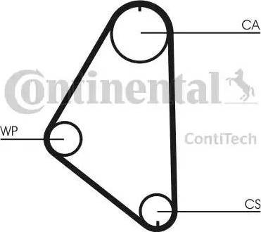 Continental CT558WP1 - Водяной насос + комплект зубчатого ремня ГРМ unicars.by