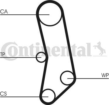 Contitech CT503WP1 - Водяной насос + комплект зубчатого ремня ГРМ unicars.by