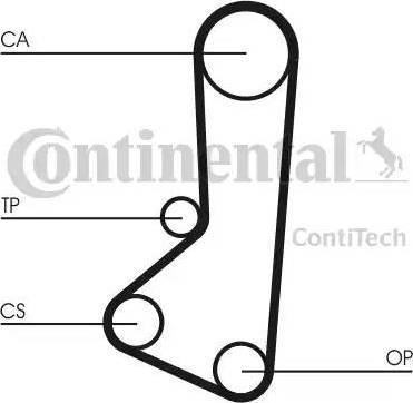 Continental CT511K1 - Комплект зубчатого ремня ГРМ unicars.by