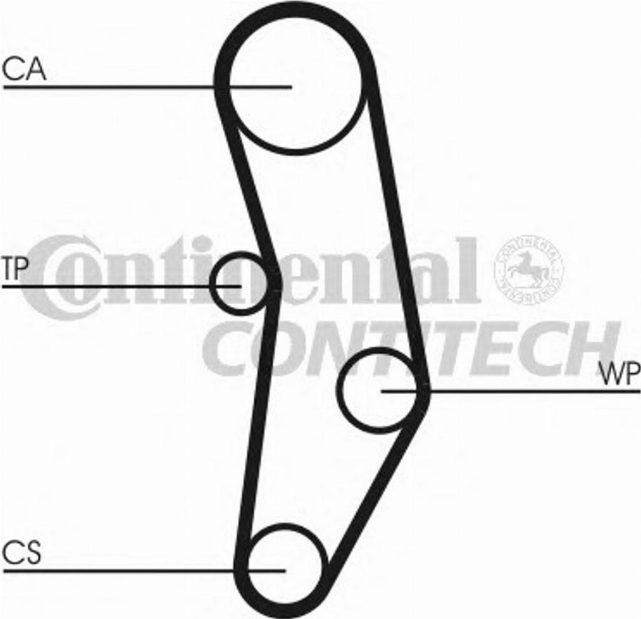 Contitech CT580 - Зубчатый ремень ГРМ unicars.by