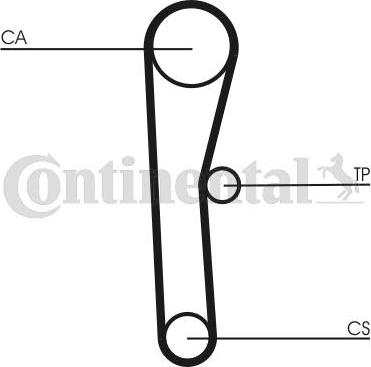 Contitech CT536K1 - Комплект зубчатого ремня ГРМ unicars.by