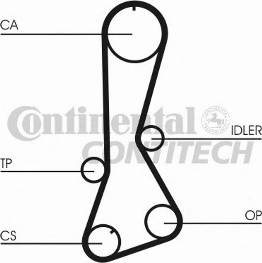 Contitech CT695K1 - Комплект зубчатого ремня ГРМ unicars.by