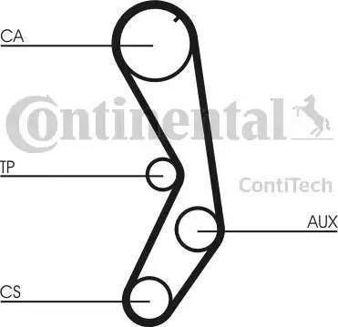 Continental CT605K1 - Комплект зубчатого ремня ГРМ unicars.by