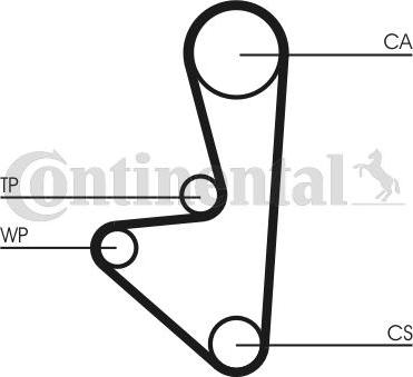 Continental CT607WP2 - Комплект зубчатого ремня ГРМ unicars.by