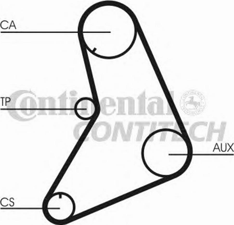 Contitech CT687K2 - Комплект зубчатого ремня ГРМ unicars.by