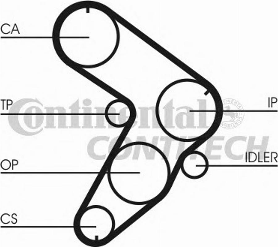 Contitech CT678K1 - Комплект зубчатого ремня ГРМ unicars.by