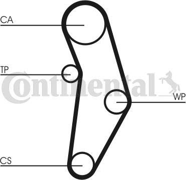 Contitech CT 1049WP1 - Водяной насос + комплект зубчатого ремня ГРМ unicars.by