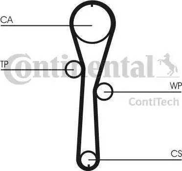 Continental CT1045WP1 - Комплект зубчатого ремня ГРМ unicars.by