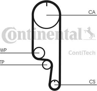 Continental CT1008 - Зубчатый ремень ГРМ unicars.by