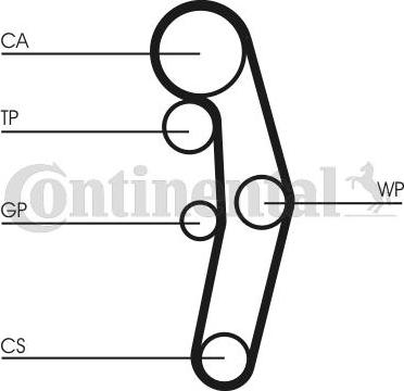 Contitech CT1028WP4 - Водяной насос + комплект зубчатого ремня ГРМ unicars.by