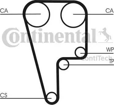 Continental CT1102 - Зубчатый ремень ГРМ unicars.by