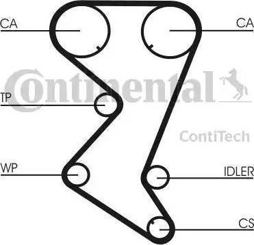 Continental CT1003 - Зубчатый ремень ГРМ unicars.by