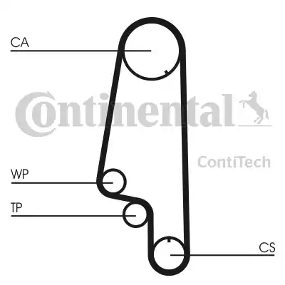 Continental CT846K1 - Комплект зубчатого ремня ГРМ unicars.by