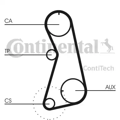 Continental CT848K4 - Комплект зубчатого ремня ГРМ unicars.by