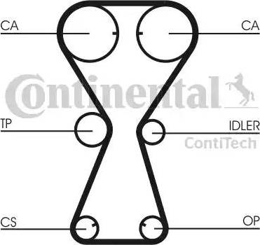 Continental CT826 - Зубчатый ремень ГРМ unicars.by