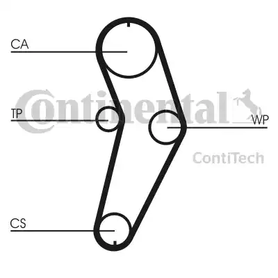 Continental CT709K1 - Комплект зубчатого ремня ГРМ unicars.by