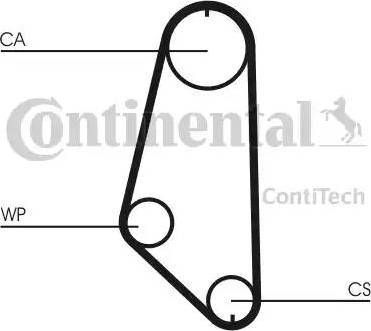 Continental CT720WP1 - Водяной насос + комплект зубчатого ремня ГРМ unicars.by