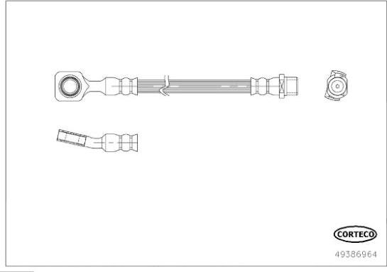 Corteco 49386964 - Тормозной шланг unicars.by