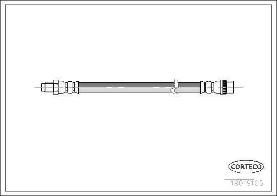 Corteco 19019105 - Тормозной шланг unicars.by