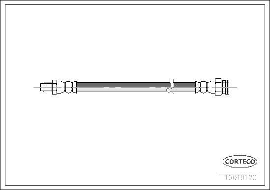 Corteco 19019120 - Тормозной шланг unicars.by