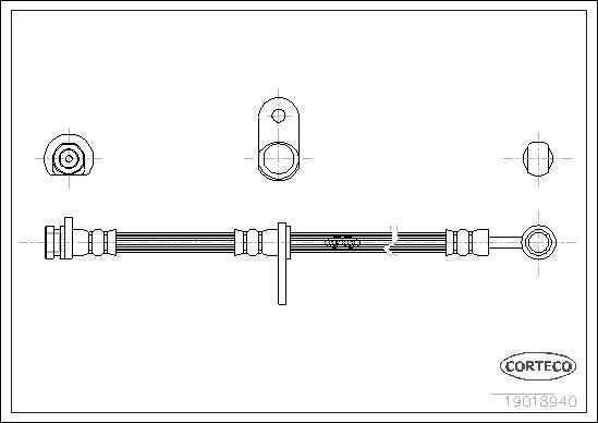 Corteco 19018940 - Тормозной шланг unicars.by