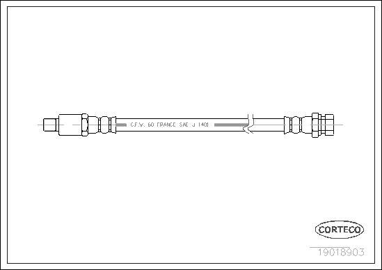 Corteco 19018903 - Тормозной шланг unicars.by