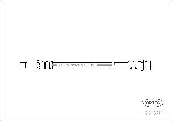 Corteco 19018911 - Тормозной шланг unicars.by