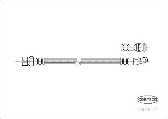 Corteco 19018471 - Тормозной шланг unicars.by