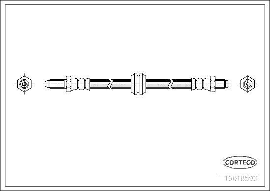 Corteco 19018592 - Тормозной шланг unicars.by