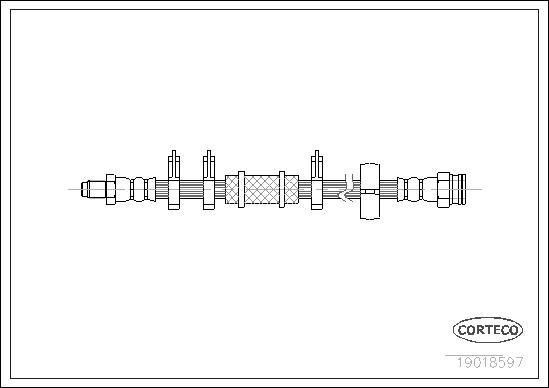 Corteco 19018597 - Тормозной шланг unicars.by