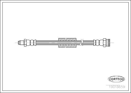 Corteco 19018659 - Тормозной шланг unicars.by