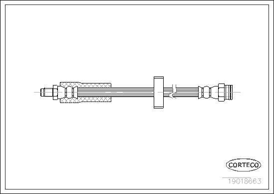 Corteco 19018663 - Тормозной шланг unicars.by