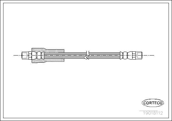 Corteco 19018112 - Тормозной шланг unicars.by