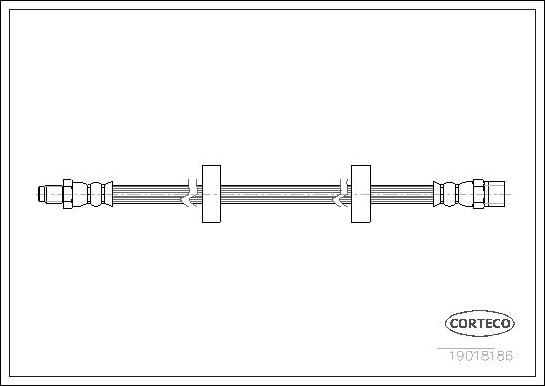 Corteco 19018186 - Тормозной шланг unicars.by