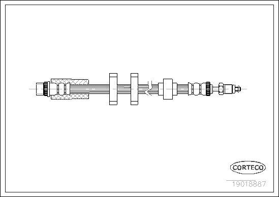 Corteco 19018887 - Тормозной шланг unicars.by