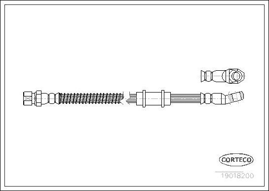 Corteco 19018200 - Тормозной шланг unicars.by