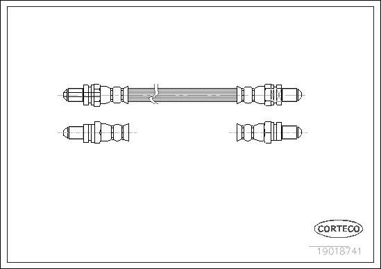 Corteco 19018741 - Тормозной шланг unicars.by