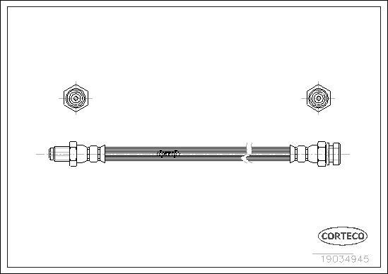 Corteco 19034945 - Тормозной шланг unicars.by