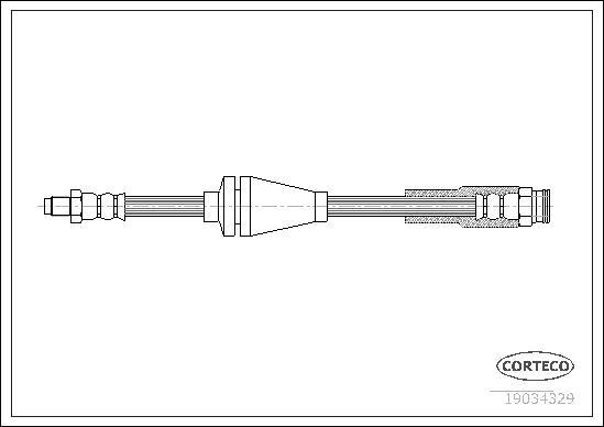 Corteco 19034329 - Тормозной шланг unicars.by