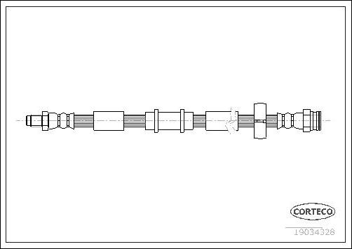 Corteco 19034328 - Тормозной шланг unicars.by