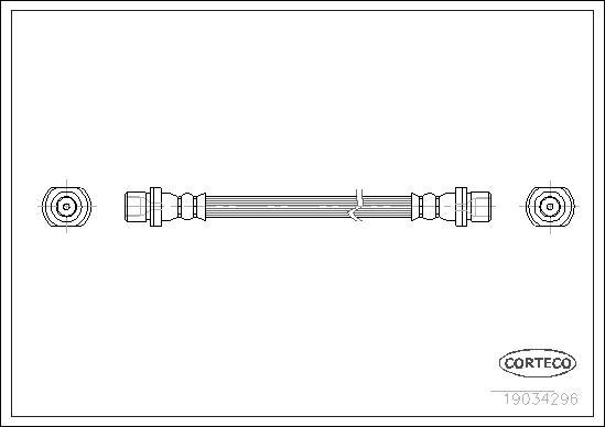 Corteco 19034296 - Тормозной шланг unicars.by