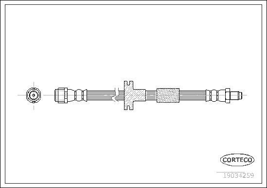 Corteco 19034259 - Тормозной шланг unicars.by