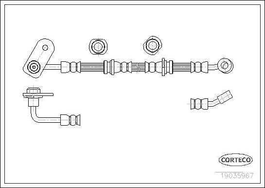 Corteco 19035967 - Тормозной шланг unicars.by