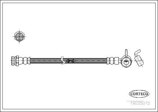 Corteco 19035072 - Тормозной шланг unicars.by