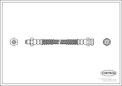 Corteco 19035105 - Тормозной шланг unicars.by