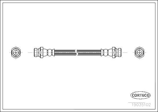 Corteco 19035102 - Тормозной шланг unicars.by