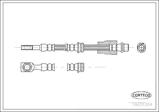 Corteco 19035304 - Тормозной шланг unicars.by