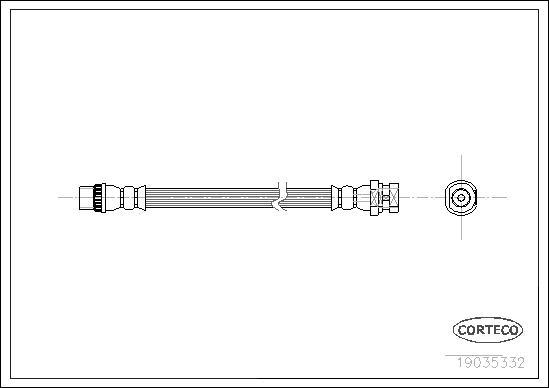 Corteco 19035332 - Тормозной шланг unicars.by